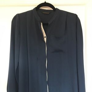 Vivianlee Collarless Blouse